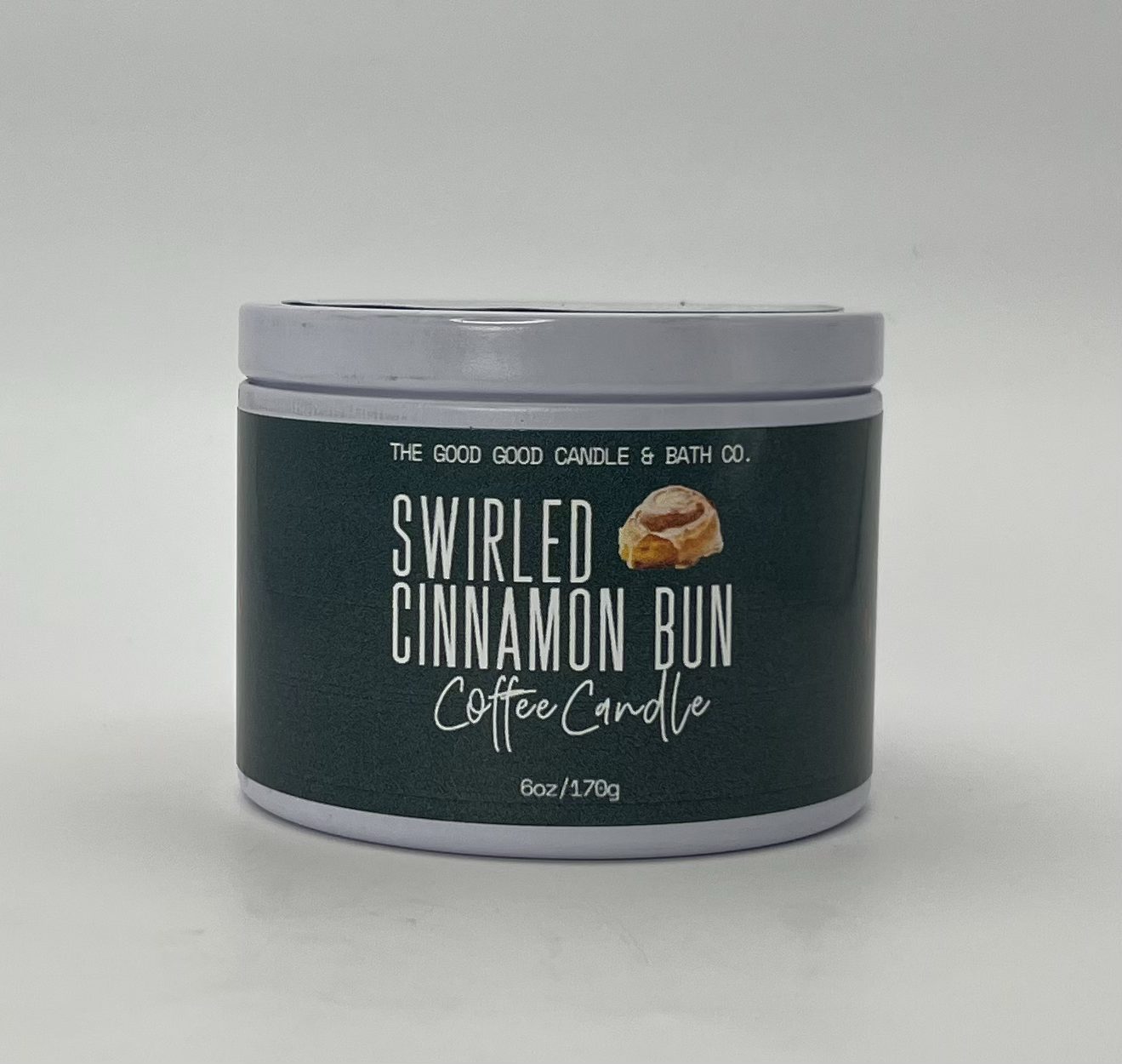 Swirled Cinnamon Bun Coffee Premium Soy Candle